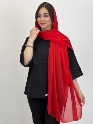 شال حریر حاشیه لمه