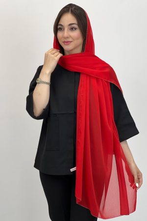 شال حریر حاشیه لمه