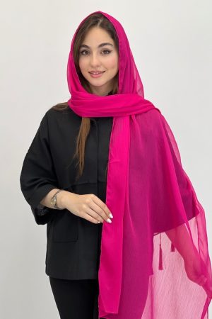 شال حریر منگوله دار